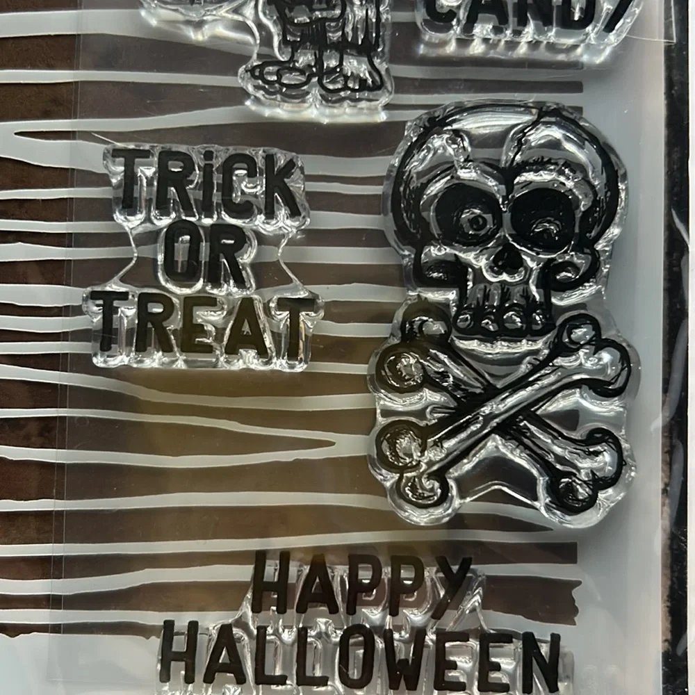 Tim Holtz Stampers Anonymous Halloween Stamps and Stencil Mixed Media NEW NIP